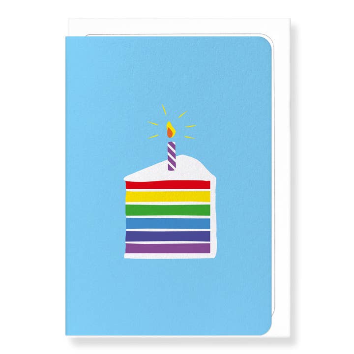RAINBOW CAKE IN BLUE: Greeting Card for wholesale by Ezen Trade