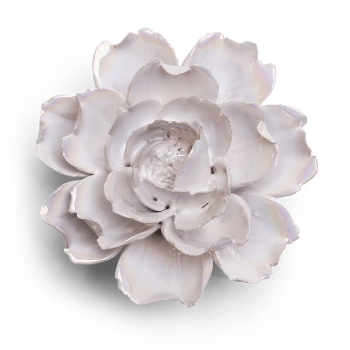 Chive - Wholesale Decorative Tabletop Object - Ceramic Flower Wall Art Pearl Rose
