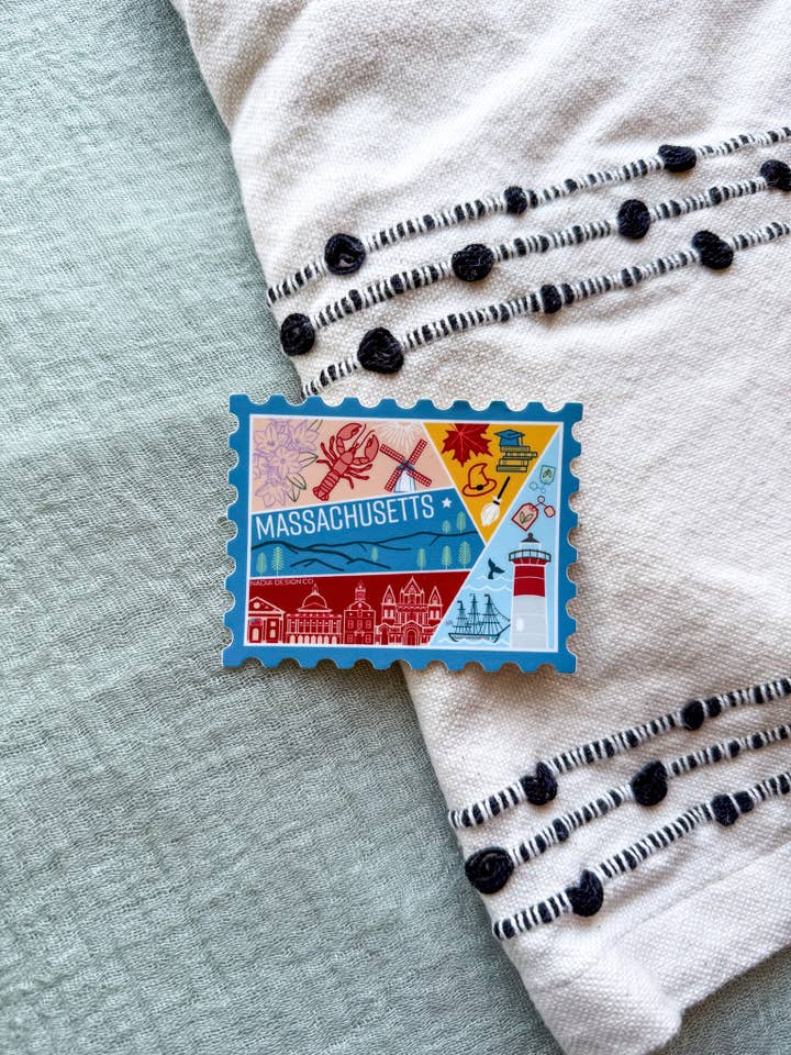 Autocolante de Selo de Massachusetts por atacado de Nadia Design Co