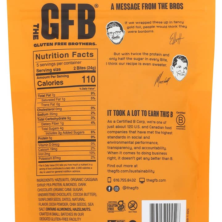 Everyday Supply Co - Wholesale Fruit Snacks - THE GFB BITES DRK CHOC HZLNUT - Case of 61