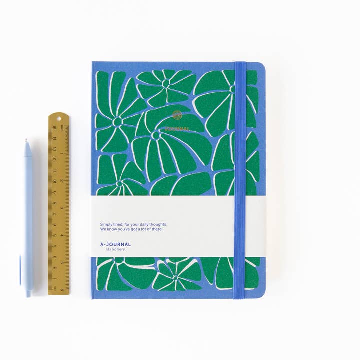 A-Journal Stationery - Wholesale Notebook - A-Journal Notebook Arty Blue Green2