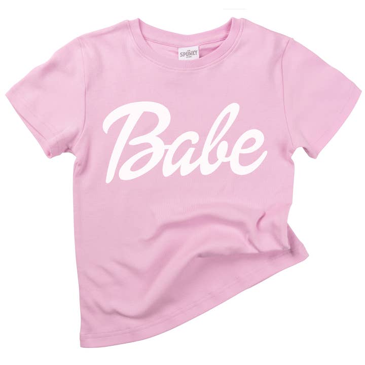 Babe Body et chemise bébé fille en coton bio rose pour la vente par Spunky Stork