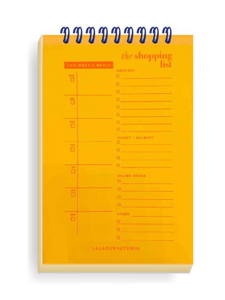 Liste de courses imprimée Riso pour la vente par Laladon Studio