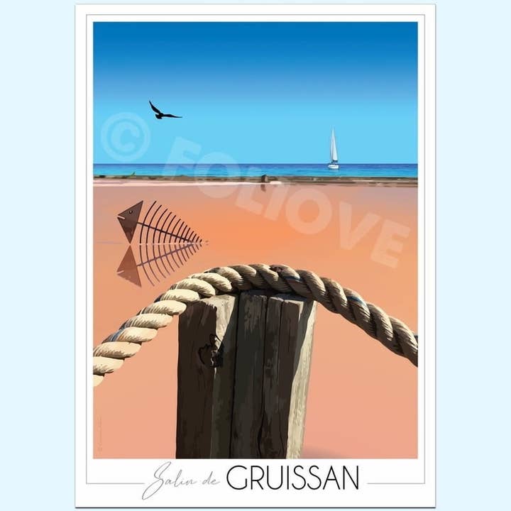 Salin De Gruissan Poster – Pink Lake for wholesale by Foliove