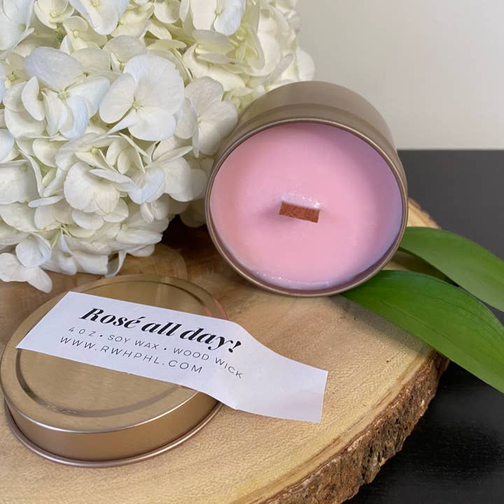 Rosewood Home - Wholesale Travel Candles - Rosé All Day Candle - 4oz