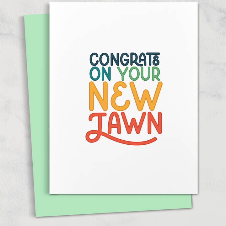 congratulazioni per il tuo nuovo biglietto di auguri "jawn" di Philly per la vendita all'ingrosso da parte di Square Peggy