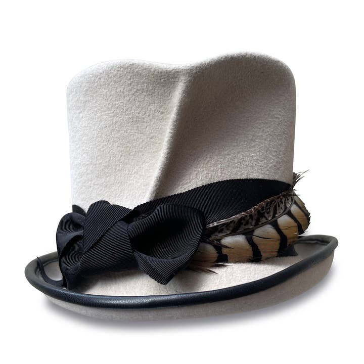 Cha Cha's House of Ill Repute - Wholesale Boater hat – Women's - Fay - Felt Top Hat1