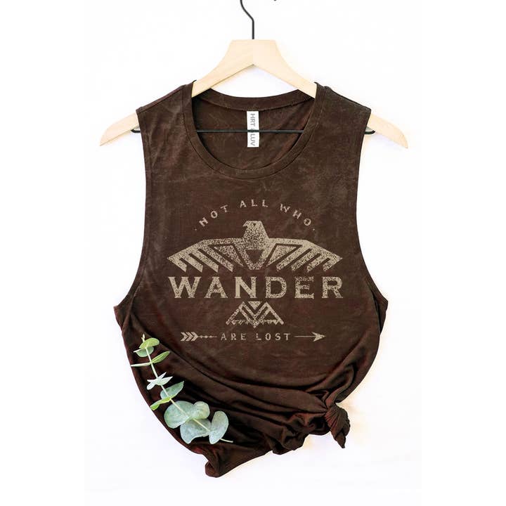 HRTandLUV - Wholesale Tank Top - Women's - WANDER ARE ROST MINERAL GRAPHIC TANK TOP
