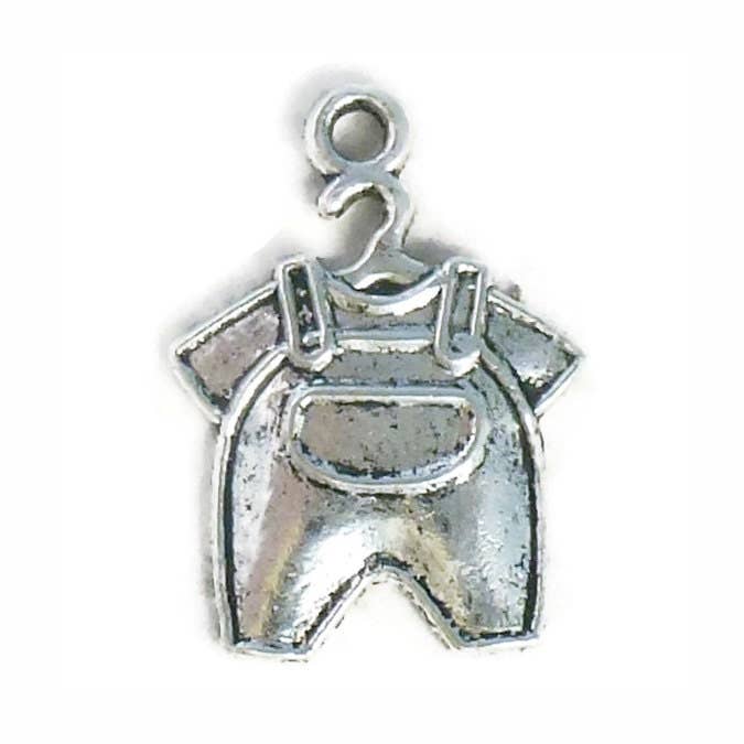 Treasure Island Jewelry - Wholesale Individual Charm/Pendant - 10 Antique Silver Jumper Baby Charms by TIJC