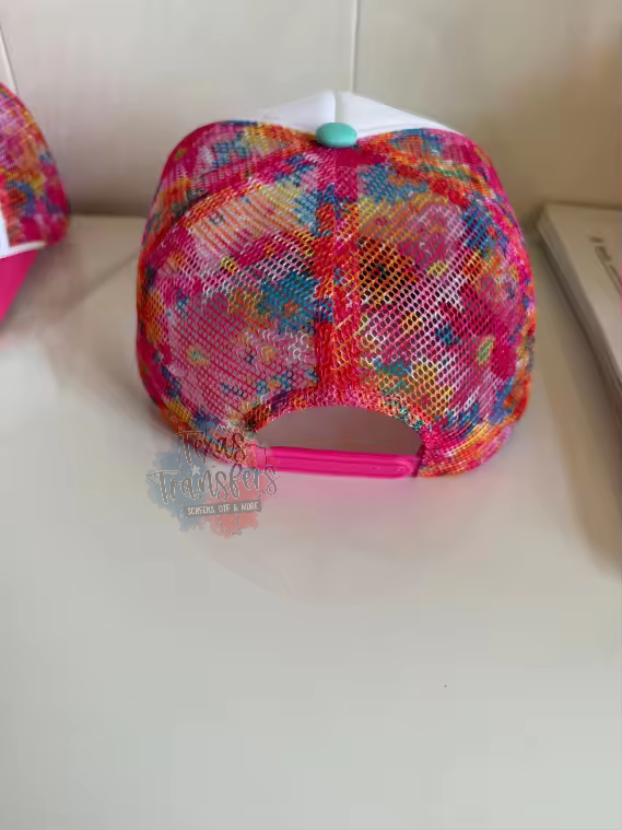 Texas Transfers - Wholesale Trucker Hat - Unisex - Mint Floral Mesh Trucker Hat2