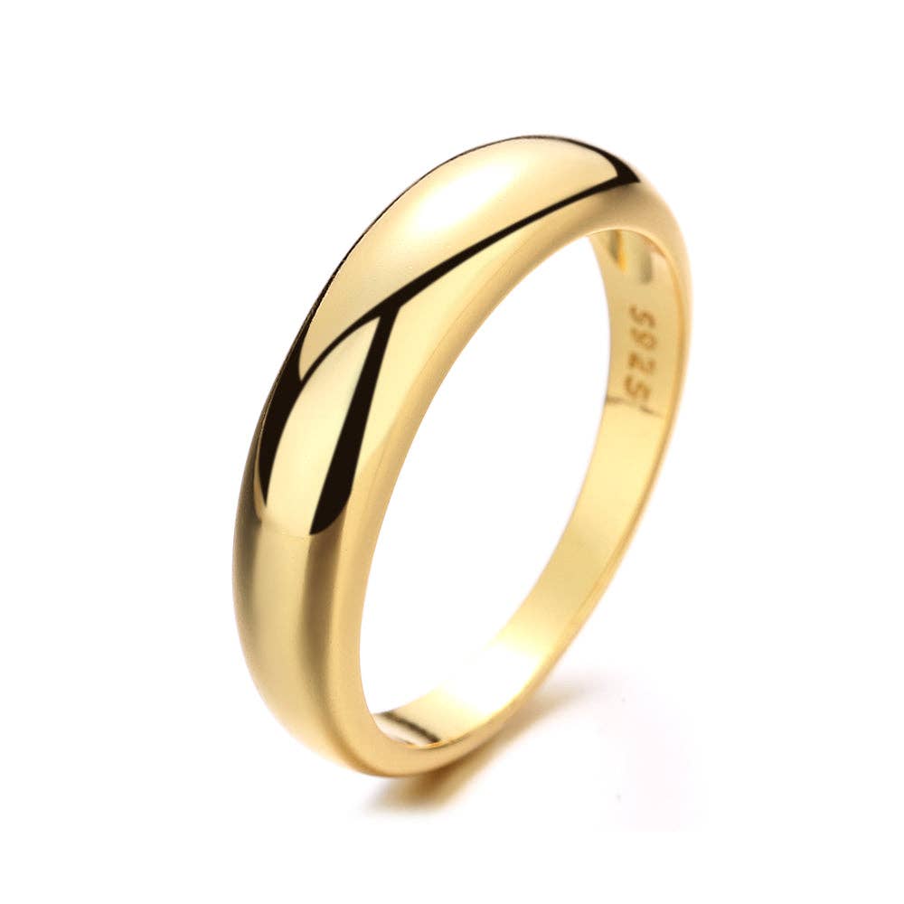Amy and Annette - Wholesale Wedding Band/Ring - 14K Gold and Sterling Silver Graduated Wedding Band Ring1