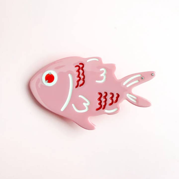 Pink Fish Alligator Hair Clip for wholesale by Centinelle