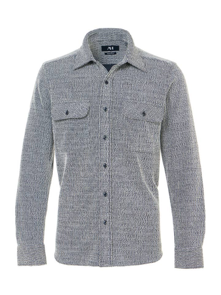 Navy Stripe Soft Shirt Jacket for wholesale by American Heritage