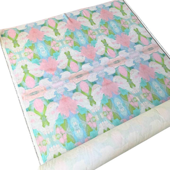 “Mint Tulip” Fabric By The Yard for wholesale by MK Decker Designs