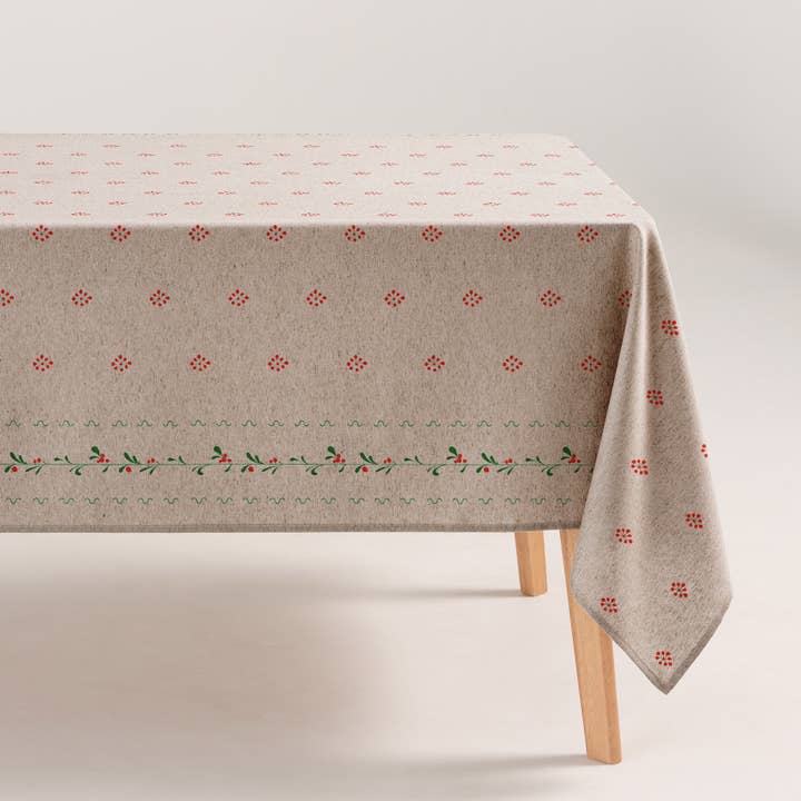 GAMUSI - Wholesale Tablecloth - AUREL soft linen Christmas jacquard tablecloth2