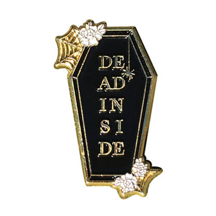 Dead Inside - Schwarze Emaille-Anstecknadel für den Großhandel von LIFE IN THE A.M.