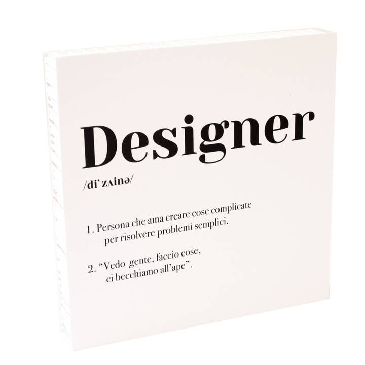 White Designer Tile 20x20 cm With Black Embossing and Stamp for wholesale by Essent-ial