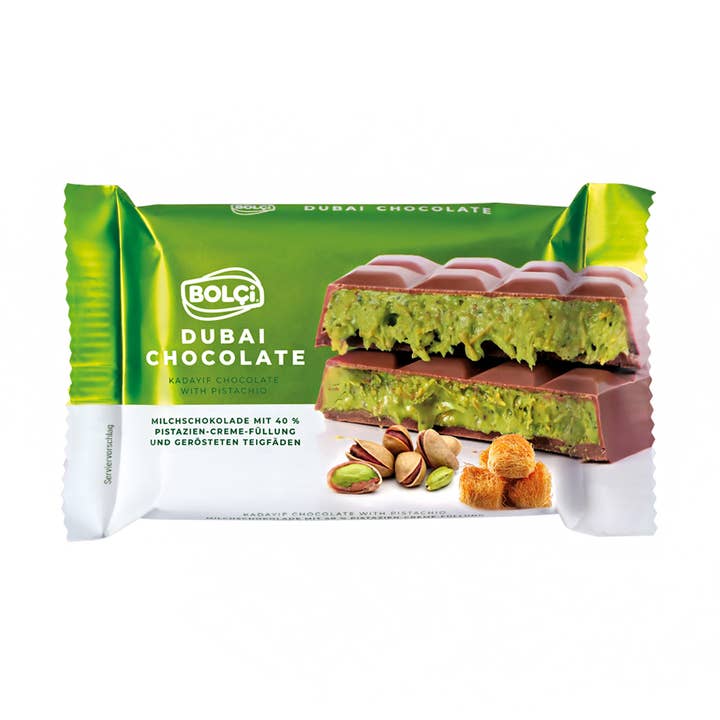 Dubai Chocolate Bar for wholesale by Bolci Chocolate Florida