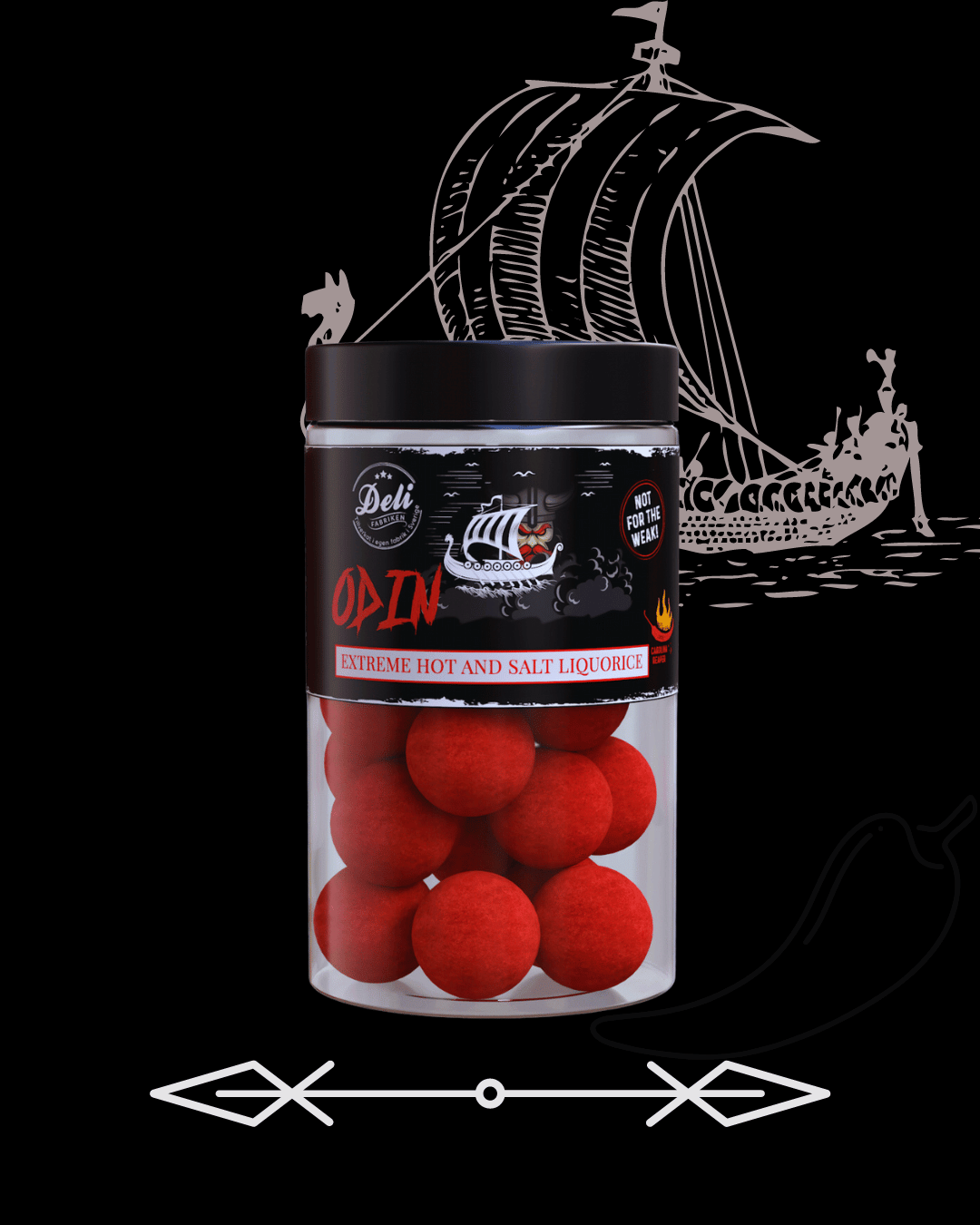 Delifabriken - Wholesale Licorice - ODIN Extreme hot liquorice. 170Gram2