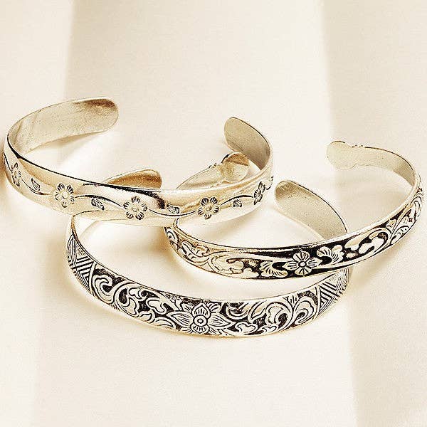 Original Source - Wholesale Jewelry Set - Miao Bangles - White Copper - Set of 3