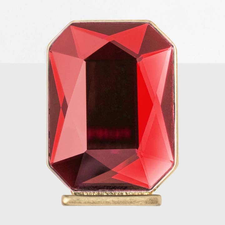 Portatovagliolo singolo a forma di gemma, rosso brillante, set di due. per la vendita all'ingrosso da parte di Joanna Buchanan