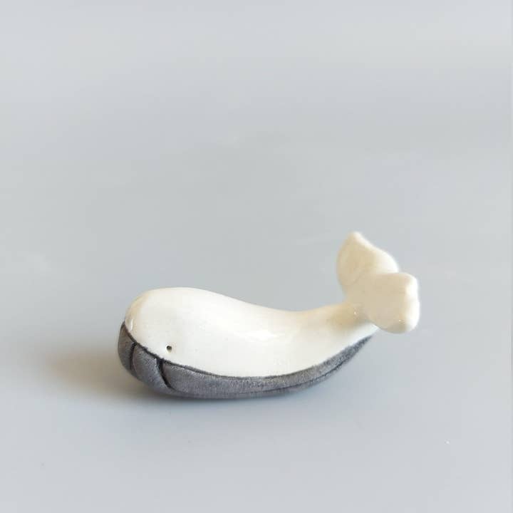 Muddy Ceramic Limited – Escova de tinta/cera por atacado – Porta-pincéis design de baleias, porta pincel cerâmico, pouso pincel, suporte de pincel branco, presente para artistas1