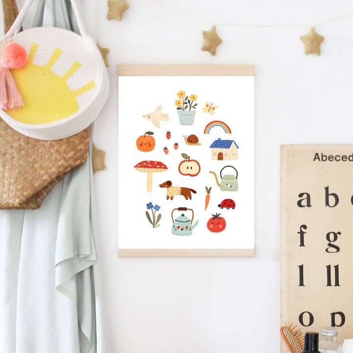 The Charming Press - Wholesale Art Print - Kids & Baby - Home Grown Nursery Art - made with Liberty fabric1