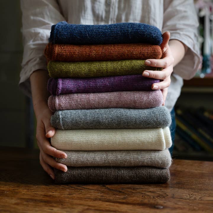 Super Soft and Light Alpaca Jersey Scarf for wholesale by Samantha Holmes Alpaca Clothing and Gifts