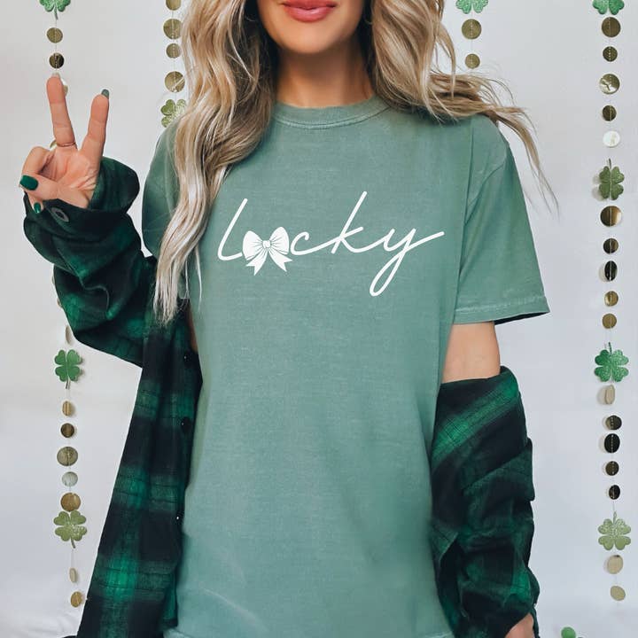 St. Patricks Day Tee, Lucky, Graphic Apparel, Graphic Shirt for wholesale by Bash