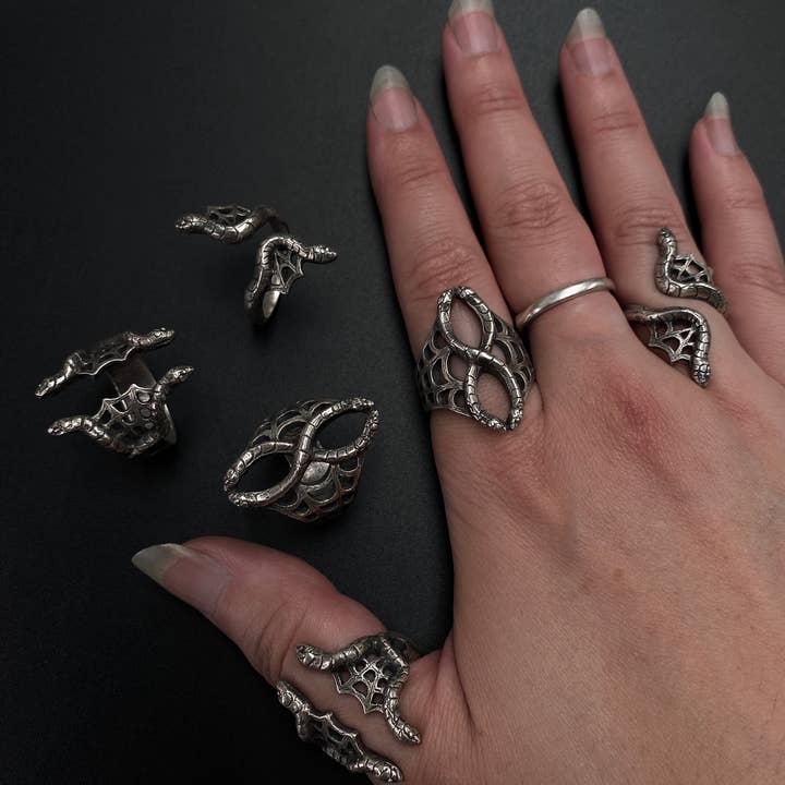 Medusa's Lace Sterling Silver Rings for wholesale by Miyu Decay