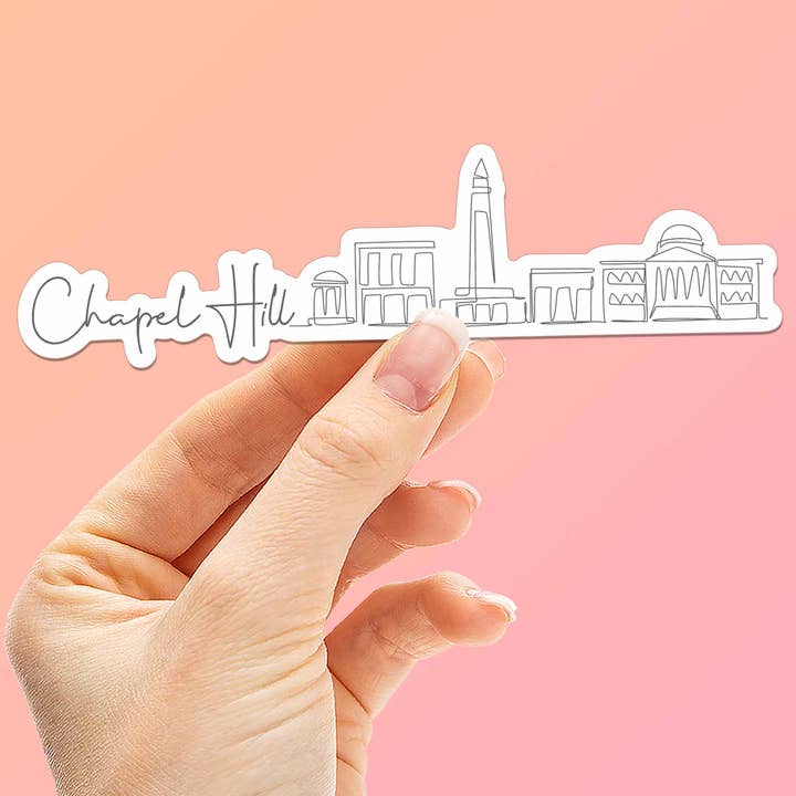 Sentinel Supply - Wholesale Sticker - Chapel Hill North Carolina Skyline Sticker - Cute NC Decal
