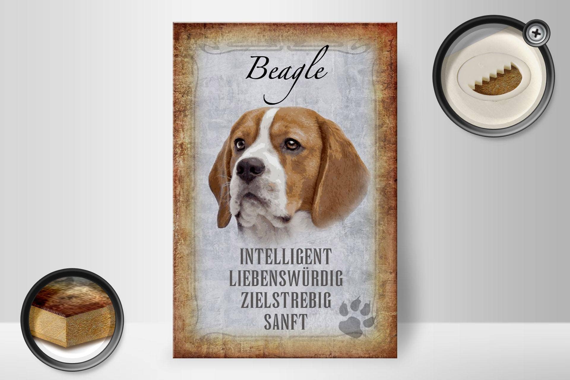 Femer - Wholesale Sign - Wooden sign saying 20x30 cm Beagle dog gift wooden decorative sign1