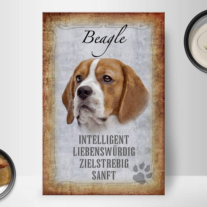 Femer - Wholesale Sign - Wooden sign saying 20x30 cm Beagle dog gift wooden decorative sign1