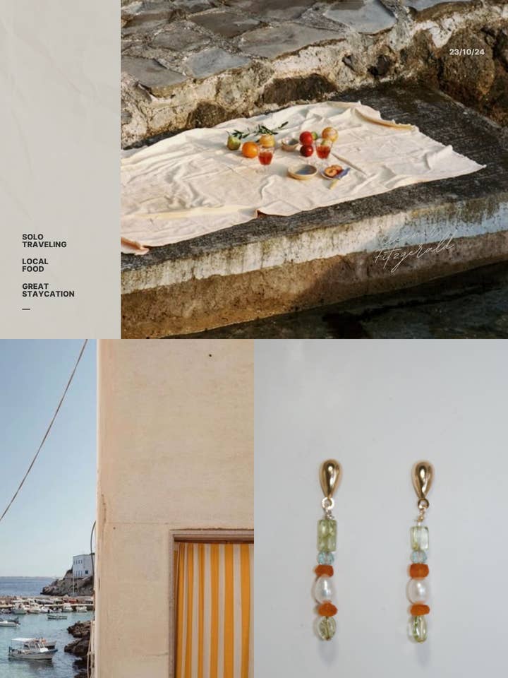 Tuscan sunset earrings for wholesale by Valiente New York