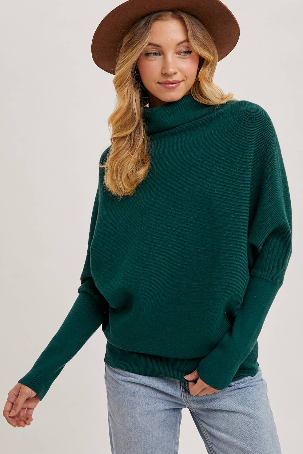 Bluivy - Wholesale Knit Sweater - Women's - SLOUCH NECK DOLMAN SLEEVED PULLOVER41