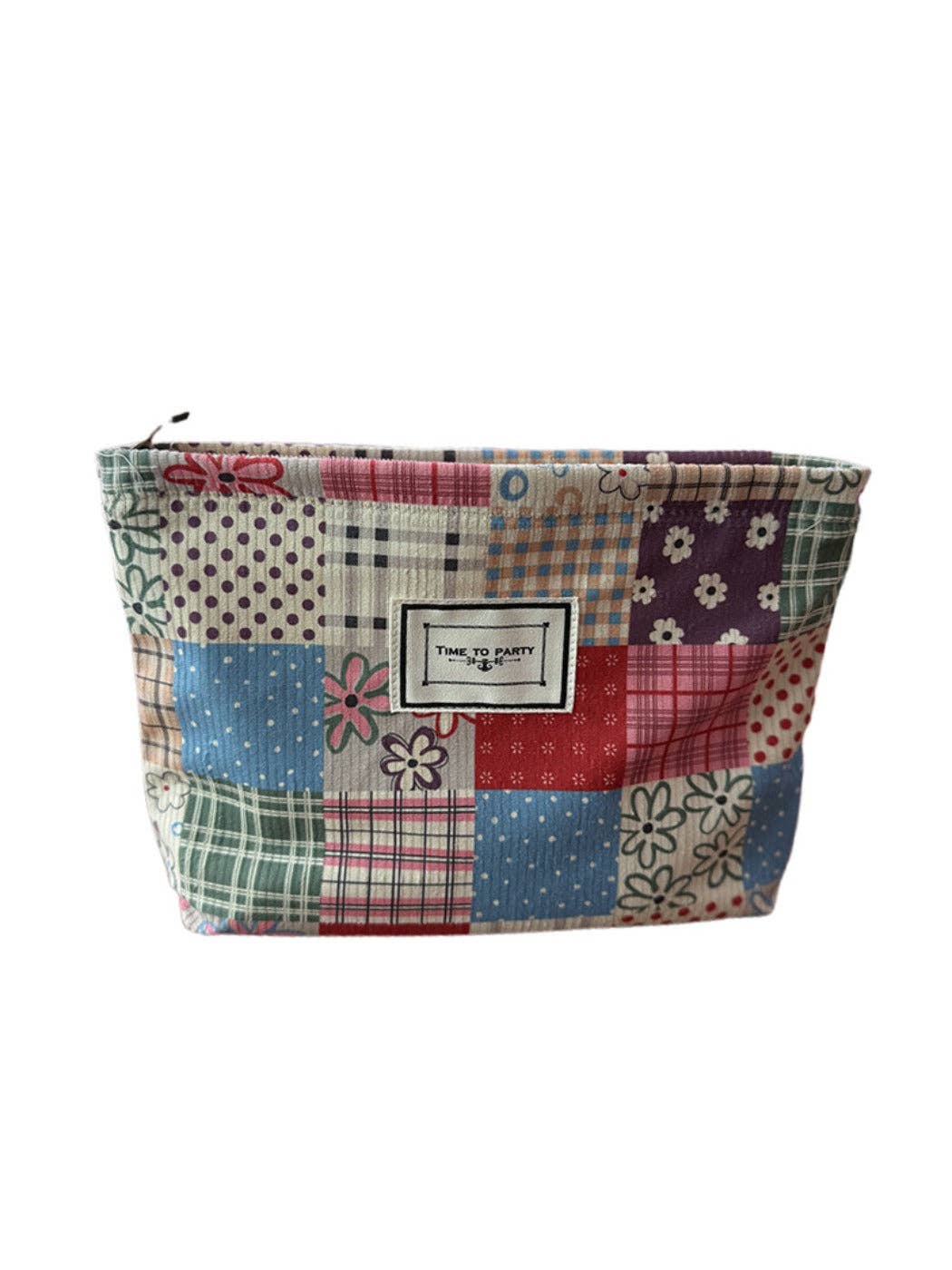 Floral Cosbai - Portable Patchwork Travel Makeup Bag for wholesale on Faire0