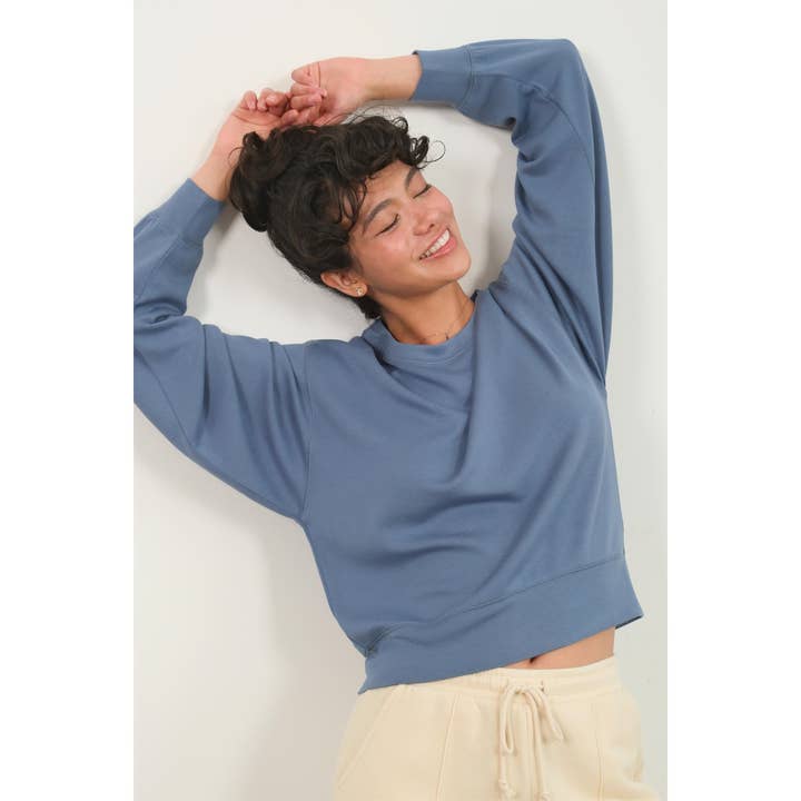 HYFVE - Wholesale Sweatshirt - Women's - DZ24F054-CLASSIC CREW NECK SWEATSHIRT