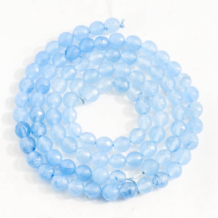 Soothing Crystals Beads - Wholesale Beads - Dyed Faceted | Chalcedony | Gemstone Beads | Crystal Beads