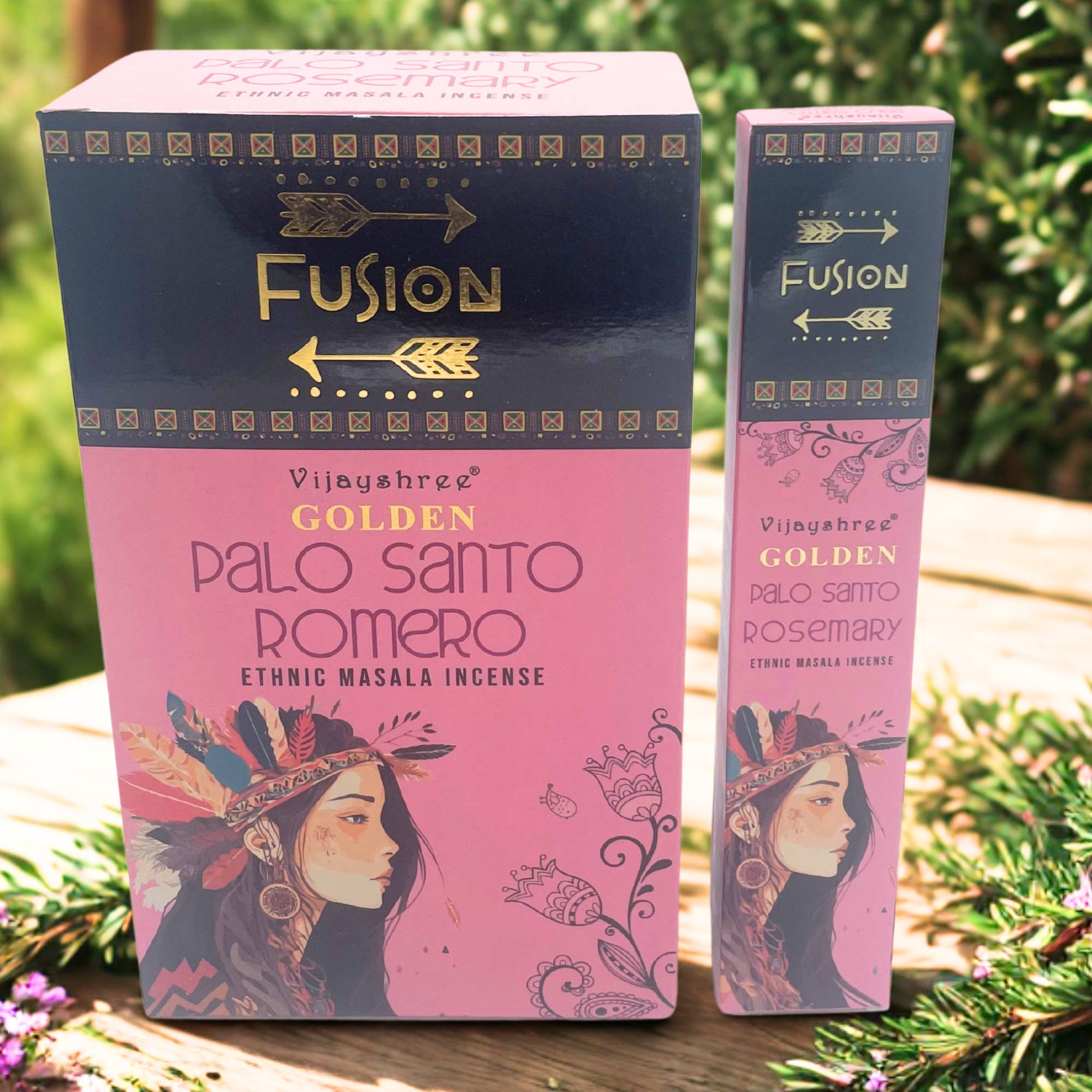 AW Artisan - Wholesale Incense - Golden Palo Santo and Rosemary Incense Sticks - 15g1