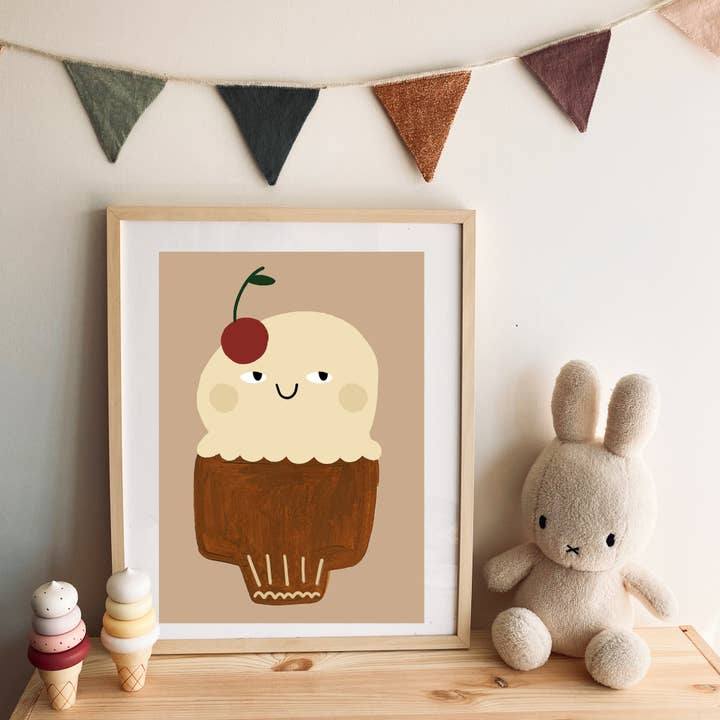 Cutest Cone Art Print for wholesale by yaya studio