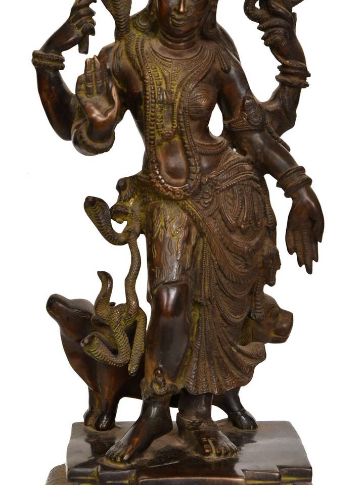 Ardhanarishvara (Shiva and Parvati) for wholesale by Exotic India Art