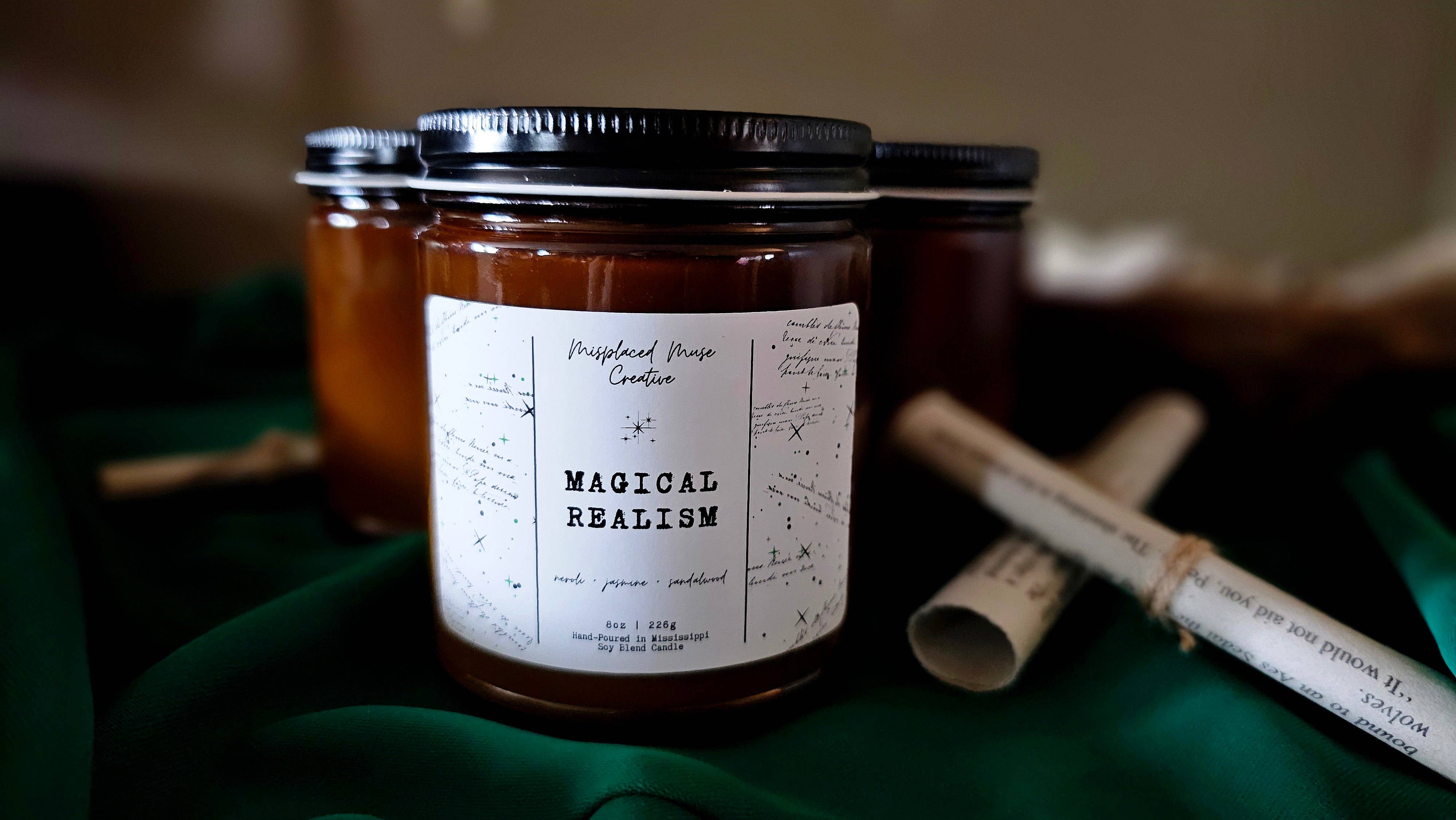 Misplaced Muse Creative - Wholesale Jar/Filled Candle - Magical Realism Soy Candle (Neroli + Jasmine)9