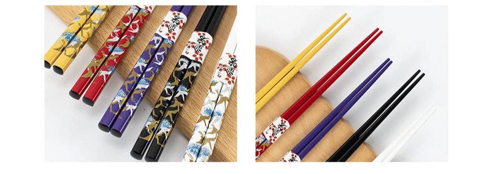 Gohobi （We cover U.S. import duties） - Wholesale Chopsticks - Gohobi A Set of 5 Pairs of Swan Wooden Chopsticks and Rests6