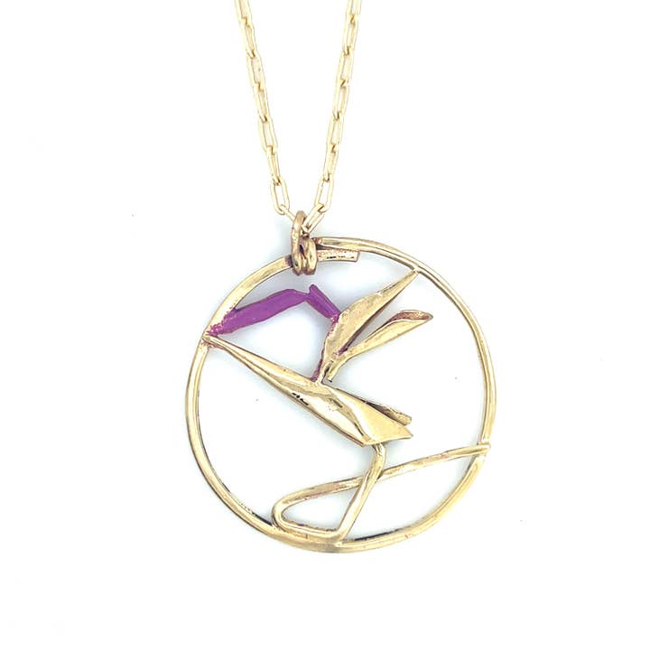 Bird of Paradise Necklace #241 for wholesale by Pattie Parkhurst Jewelry