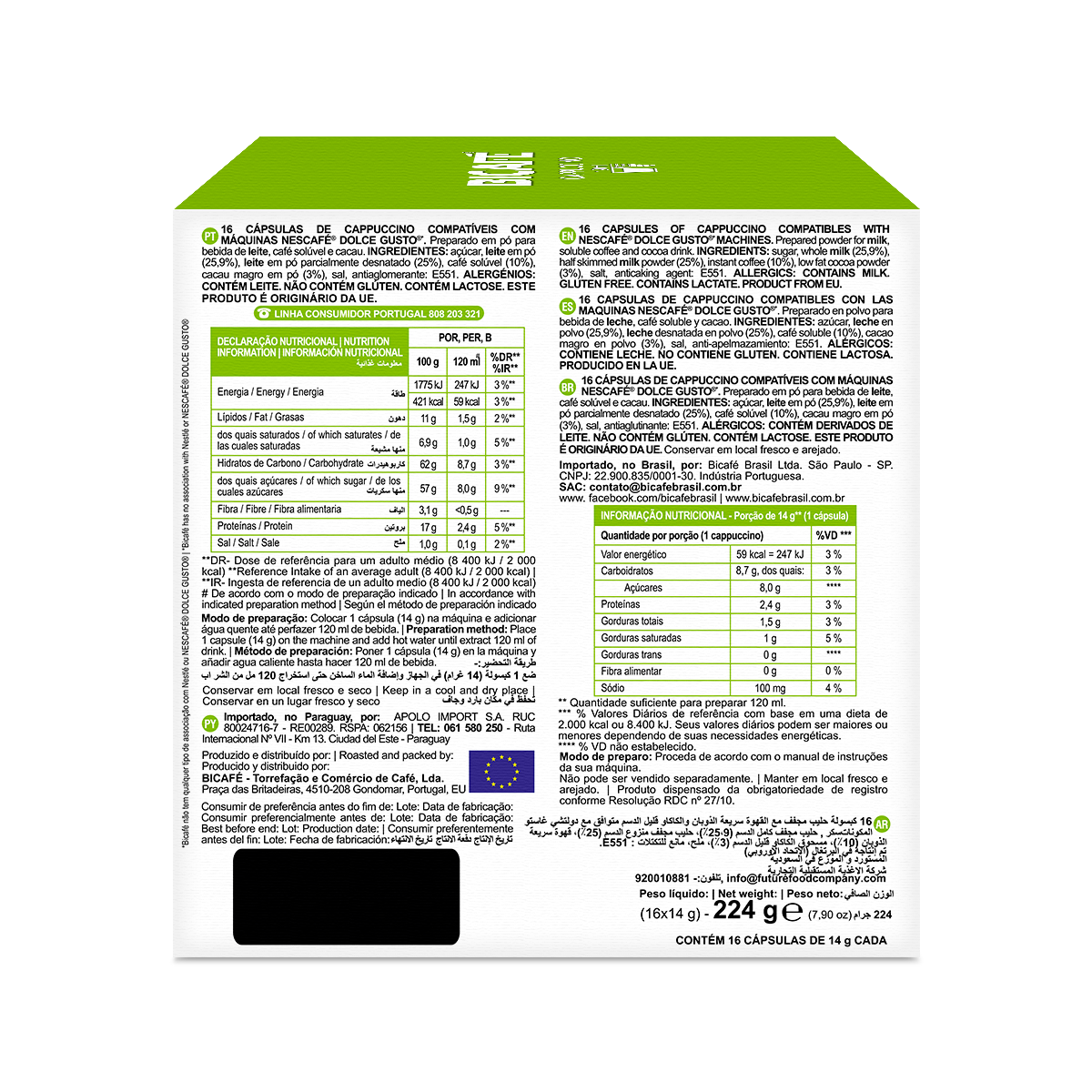 Bicafé - Vente Cafés/expressos instantanés - Boisson Cappuccino - Capsules compatibles Dolce Gusto3