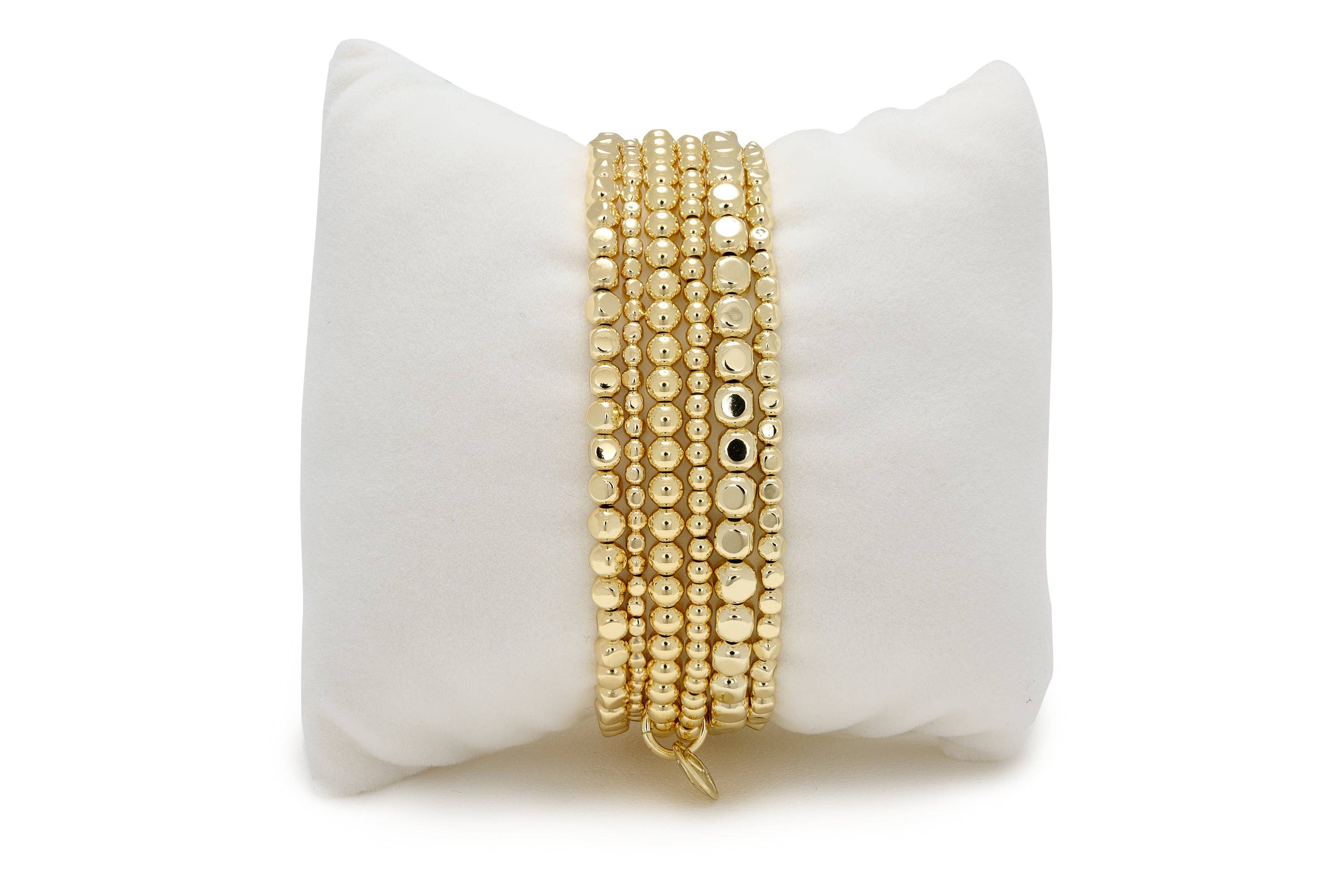 Boho Betty - Venta al por mayor Juegos de joyas - Pila de pulseras de oro lucerna de 6 capas