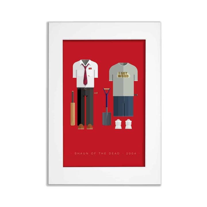 Shaun of The Dead 2004 Fred Birchal ingelijste kunstdruk voor wholesale door memory Box