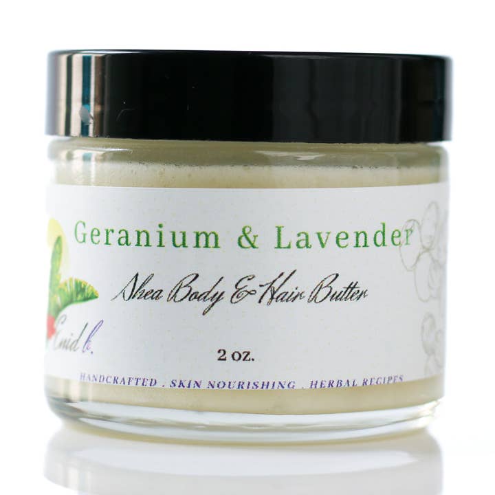 Geranium & Lavender Shea Body & Hair Butter – Moisturizer for wholesale by Enid b.