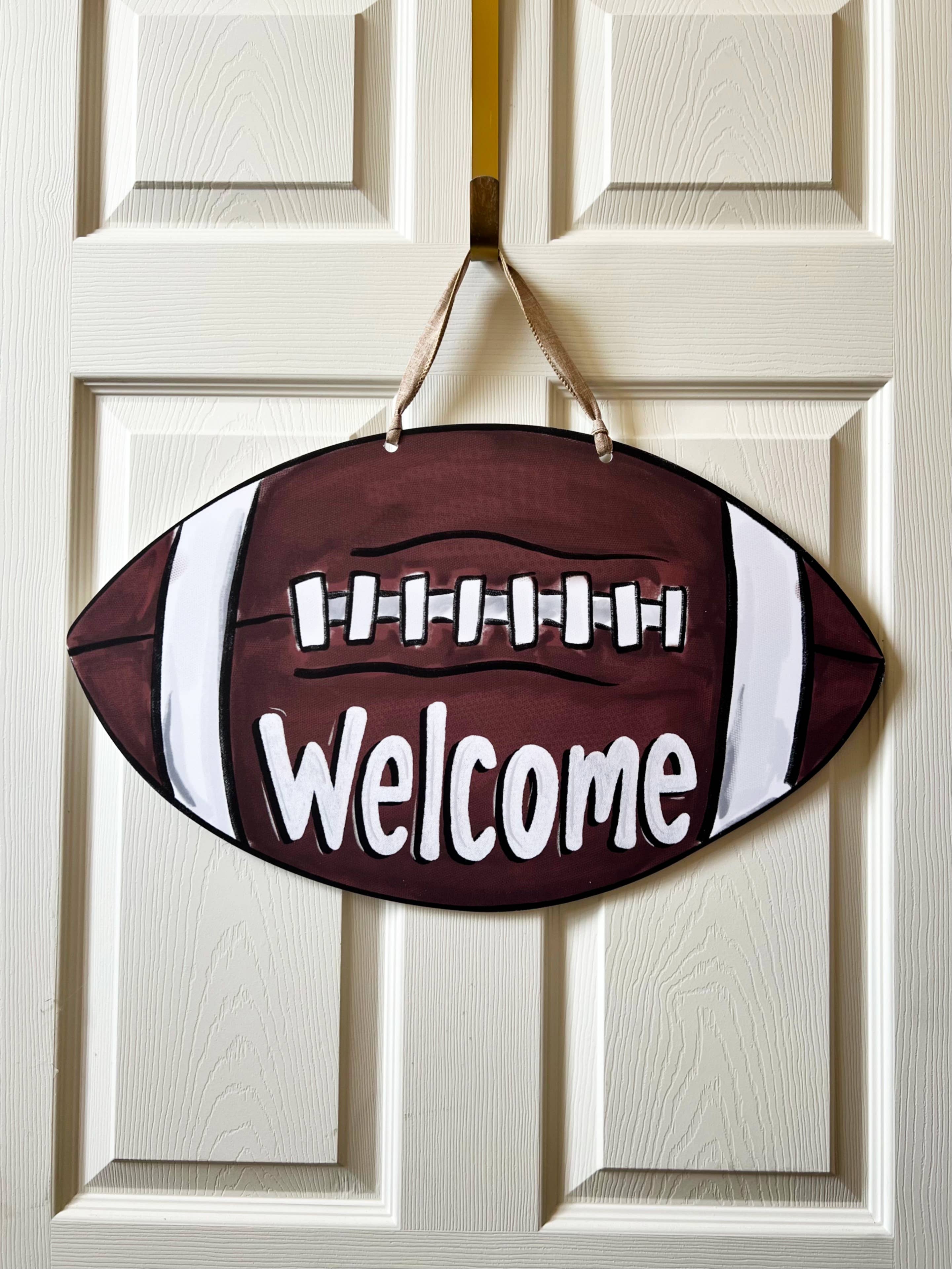 Home Malone - Wholesale Door Hanger - Welcome Football Door Hanger - Tailgate Sports Season Fall2