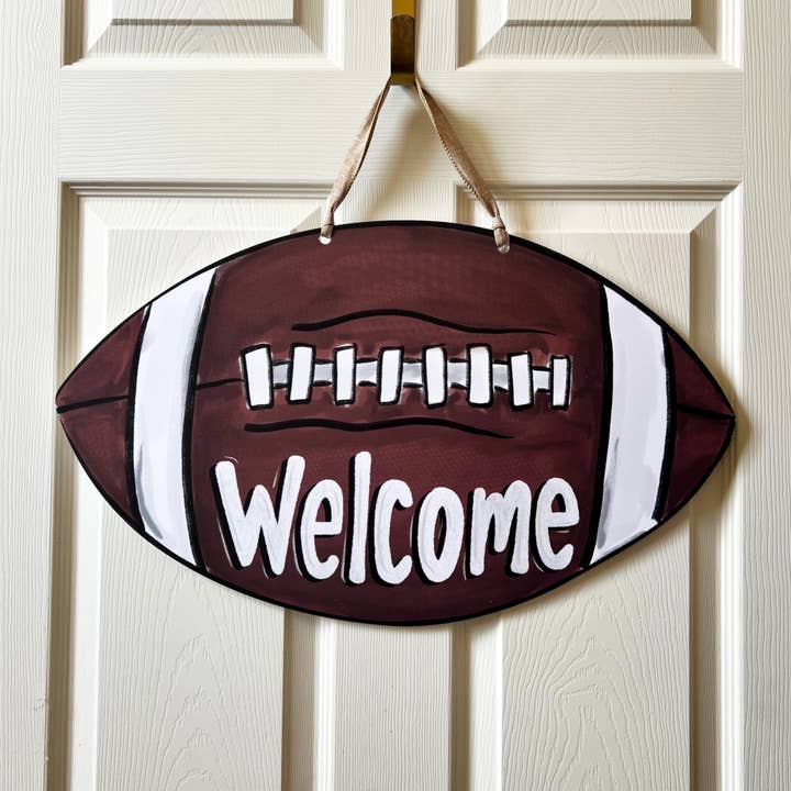 Home Malone - Wholesale Door Hanger - Welcome Football Door Hanger - Tailgate Sports Season Fall2